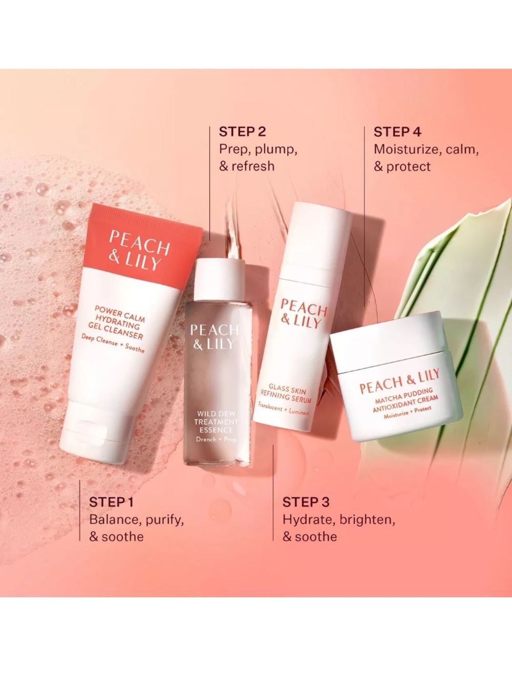 Peach & Lily Korean Beauty Glass Skin Discovery Kit - NIB Sealed Retail $65 - Picture 2 of 15
